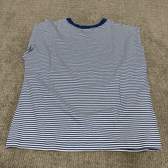 Loft Top Blue White Striped Cap Sleeve Women’s Size XS - Picture 11 of 11